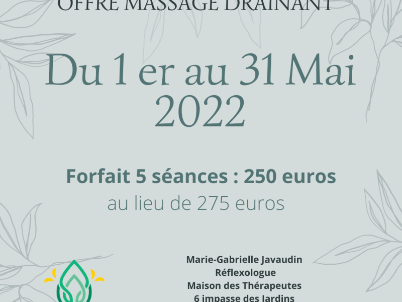 Offre Massage Drainant